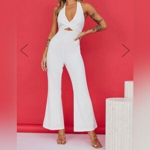 Hello Molly Ambitious Lover White Jumpsuit, XS, NWT